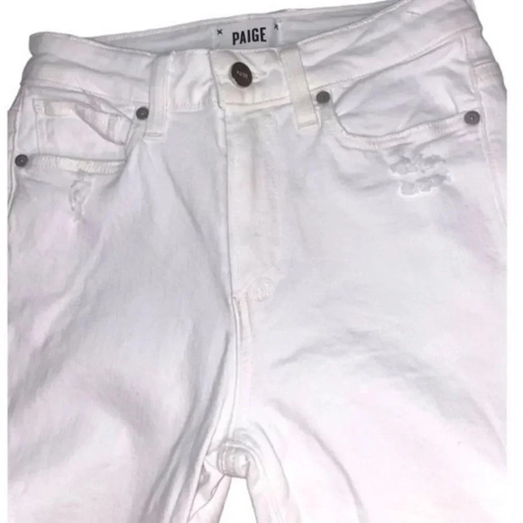 NWOT PAIGE DENIM “HOXTON SLIM” WHITE JEANS SIZE 24 - Picture 5 of 11